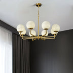 Erich Chandelier Alabaster Globe Elegance
