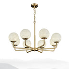 Erich Chandelier Alabaster Globe Elegance