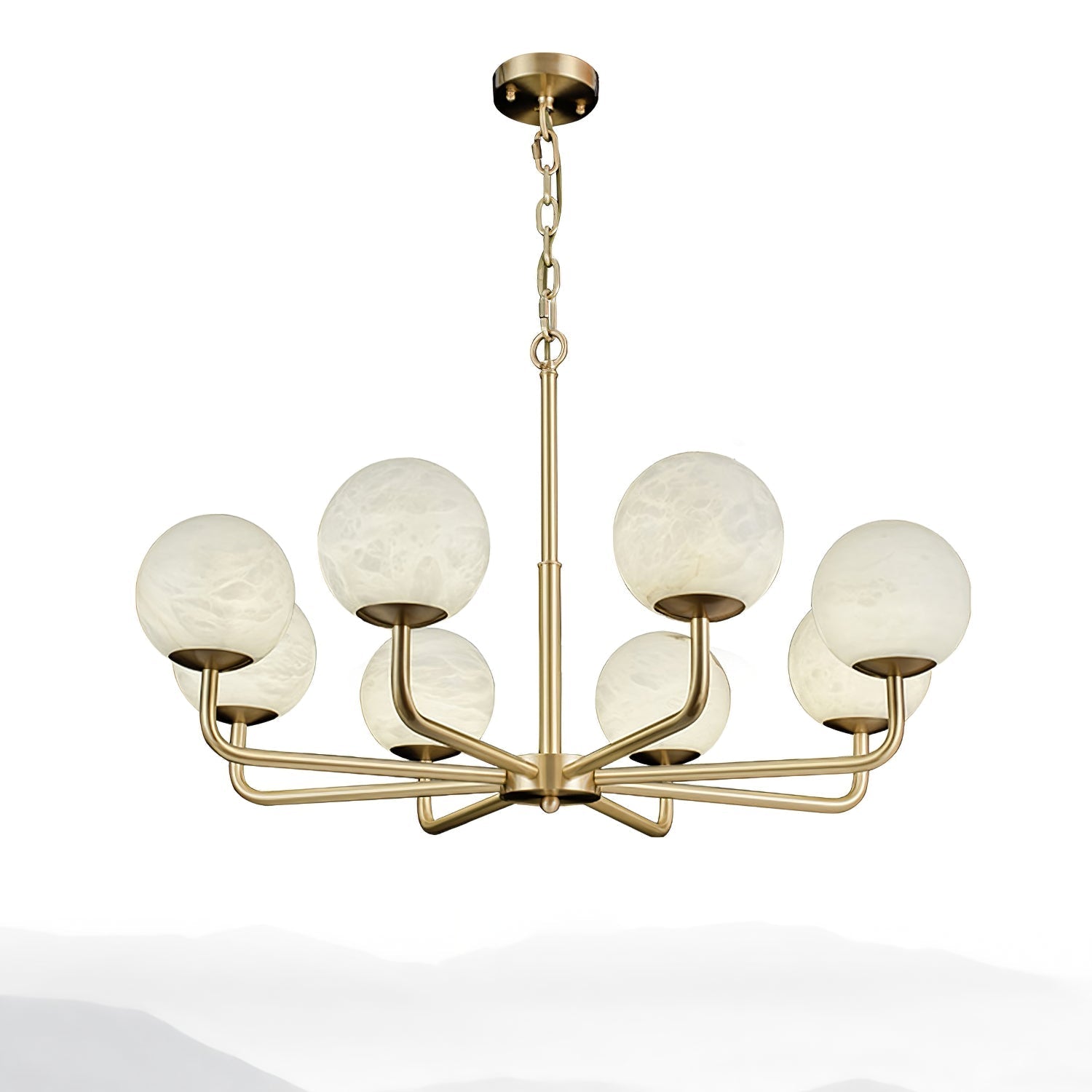 Erich Chandelier Alabaster Globe Elegance