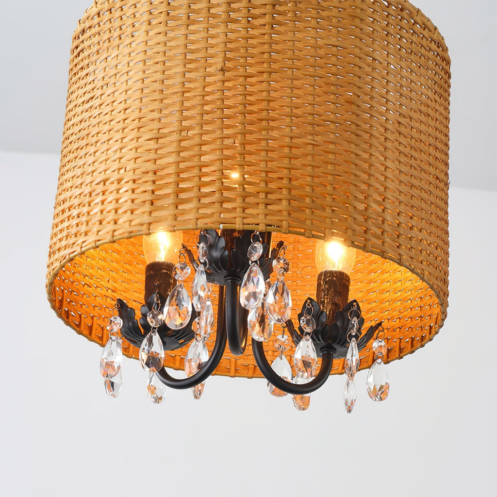 Avnoren Vintage Natural Crystal Pendant Lamp