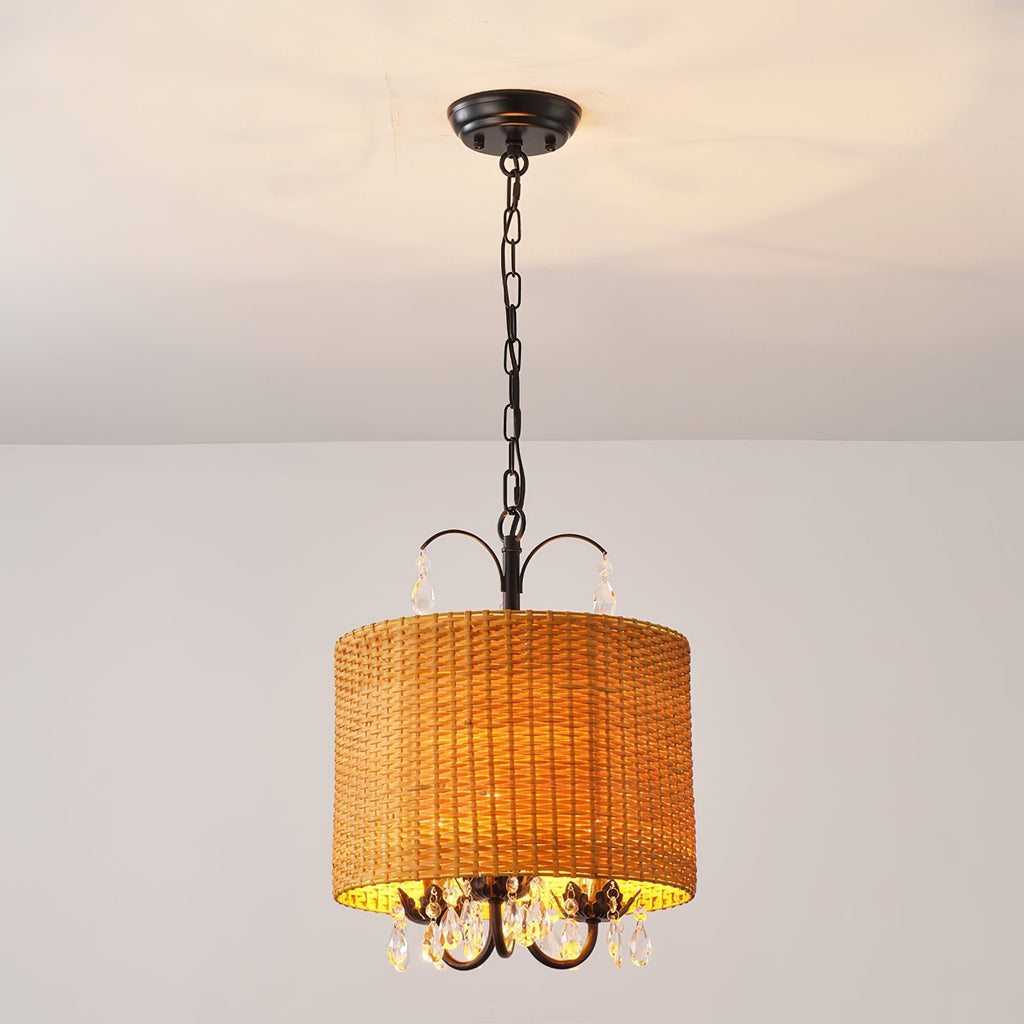Avnoren Vintage Natural Crystal Pendant Lamp