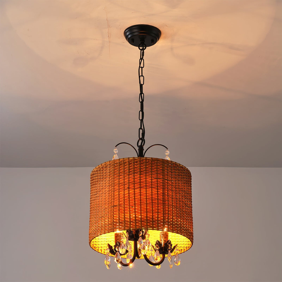 Avnoren Vintage Natural Crystal Pendant Lamp