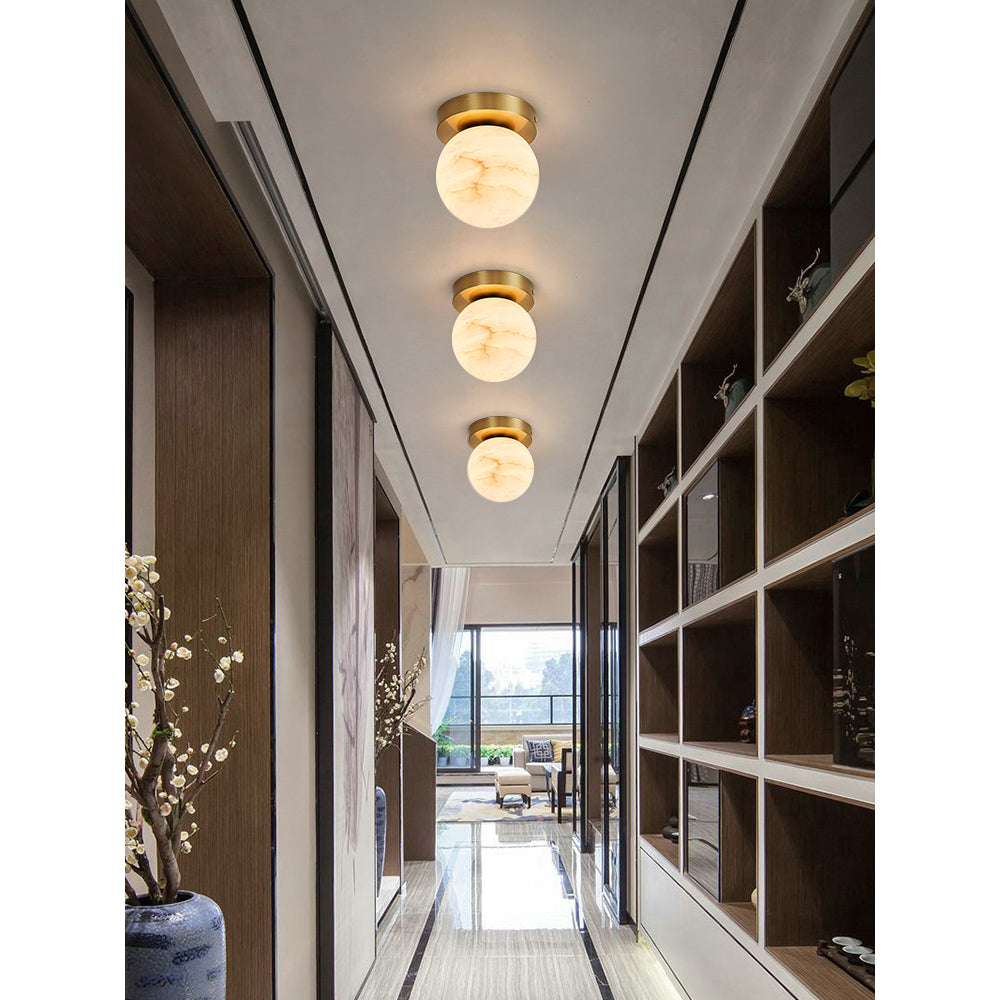 Cedoria Modern Minimalist Alabaster Ceiling Light