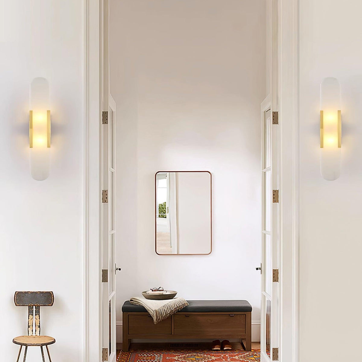 Corvina Oblong Alabaster Wall Light