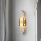 Kristy  Luxury  Elongated Alabaster Wall Lamp Copper Brass Black