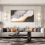 Kristy  Luxury  Elongated Alabaster Wall Lamp Copper Brass Black