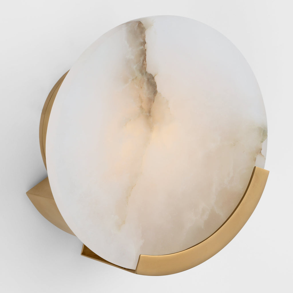 Avsolisra Modern Minimalist Round Alabaster Wall Lamp