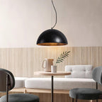 Pendant Lamp Travertine Dome Shade Industrial Chic Soft Glow