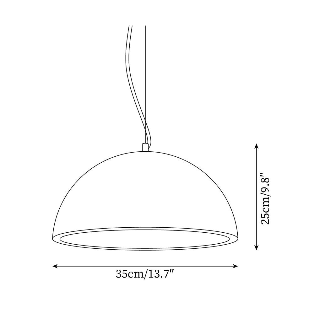Pendant Lamp Travertine Dome Shade Industrial Chic Soft Glow