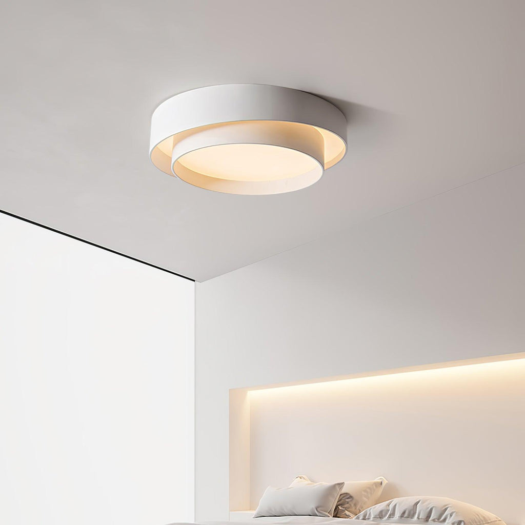 Arisha Ceiling Lamp Double Ring Gray & Black & White Cylinder Shape - image 3