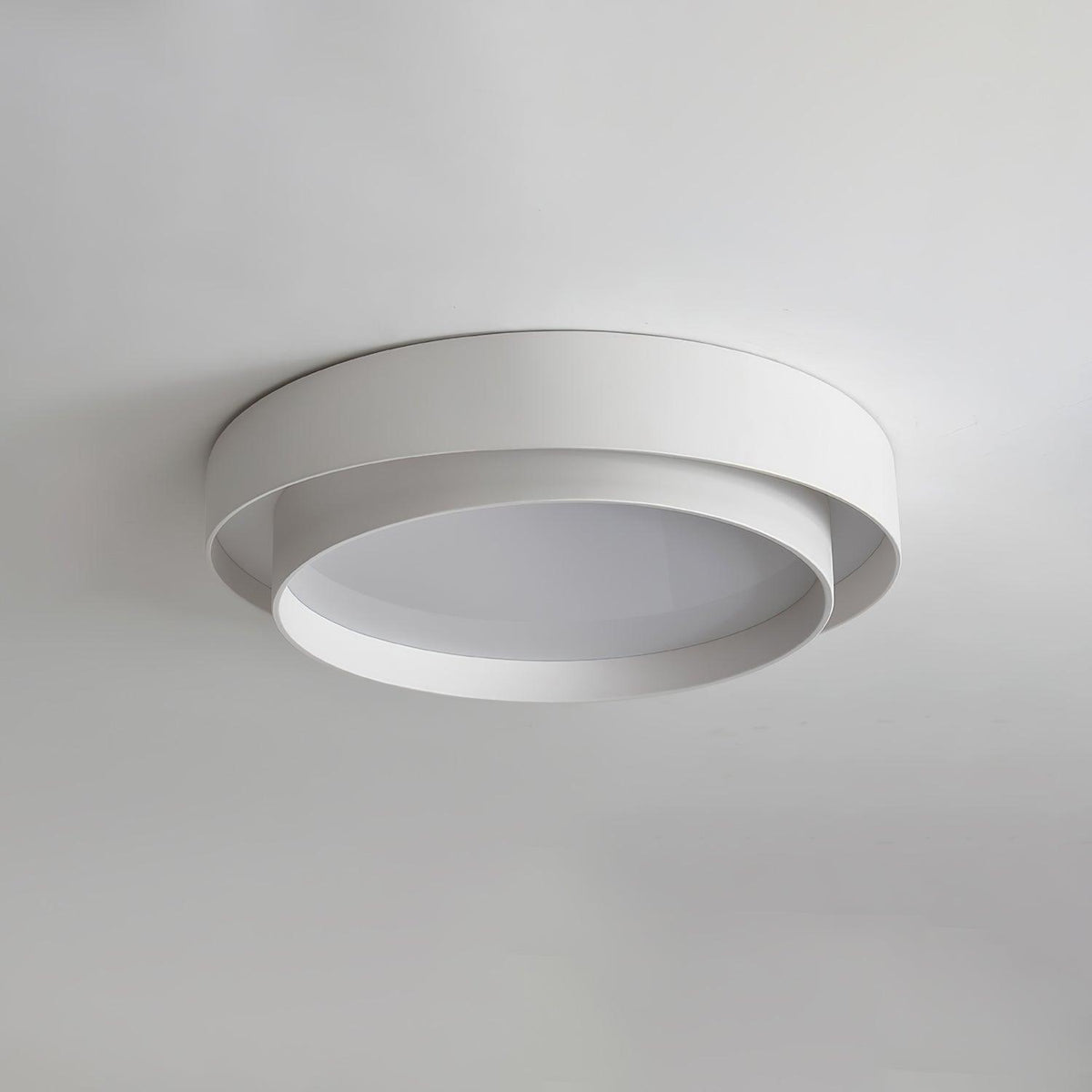 Arisha Ceiling Lamp Double Ring Gray & Black & White Cylinder Shape - Letslighting