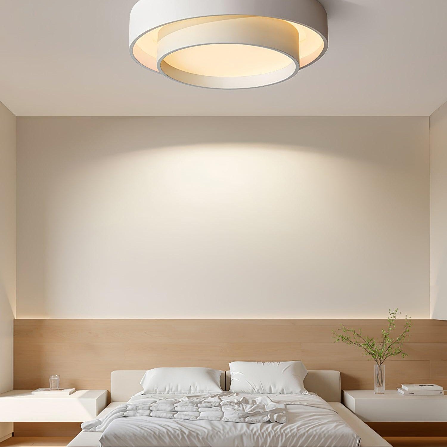 Lustra Ceiling Light Double Layers Modern Cylinder