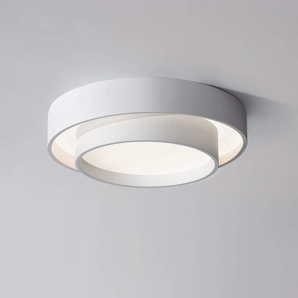 Arisha Ceiling Lamp Double Ring Gray & Black & White Cylinder Shape - image 10