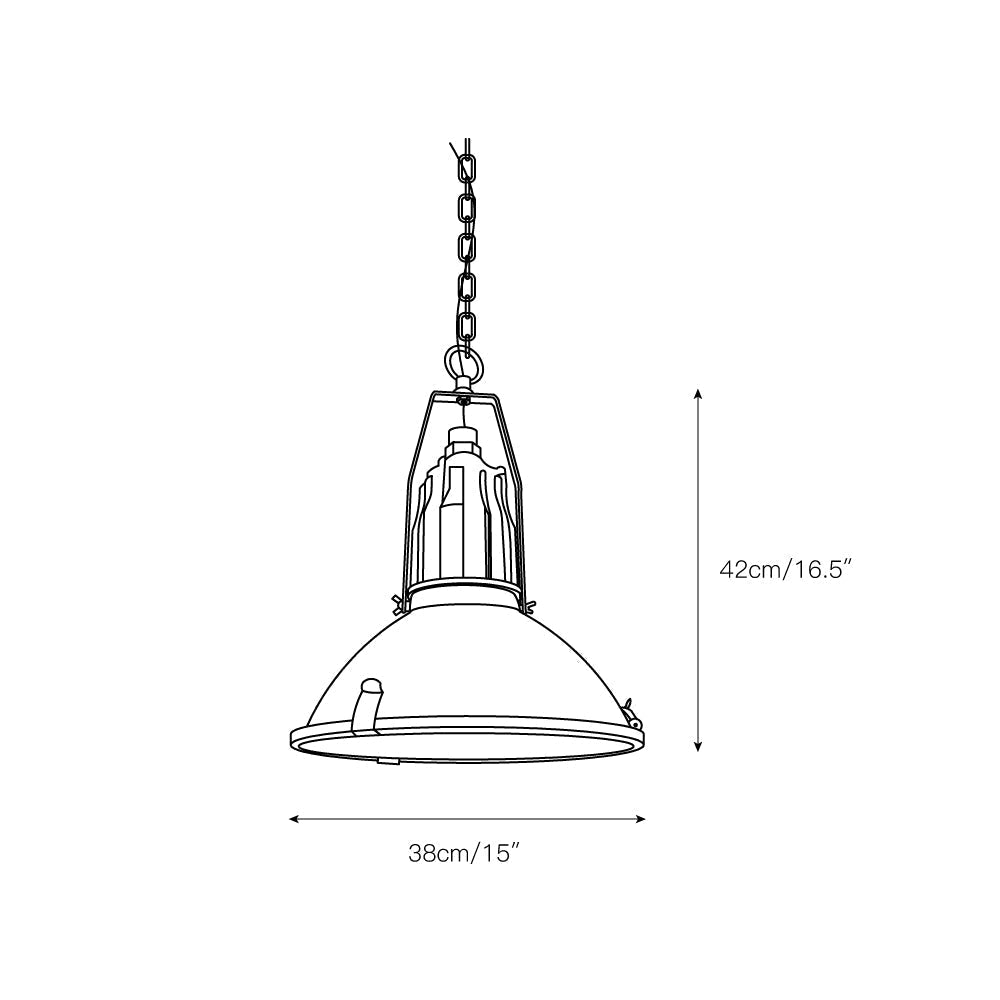 Coshae Vintage Industrial Glass Pendant Light