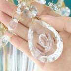 Pendant Lamp Vintage Glamour Crystal Drops Dining Table Accent