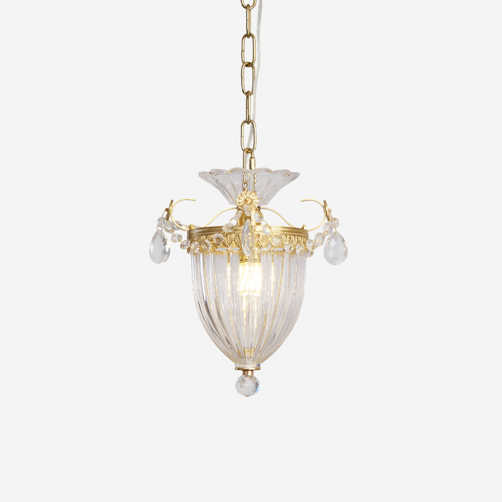 Pendant Lamp Vintage Glamour Crystal Drops Dining Table Accent