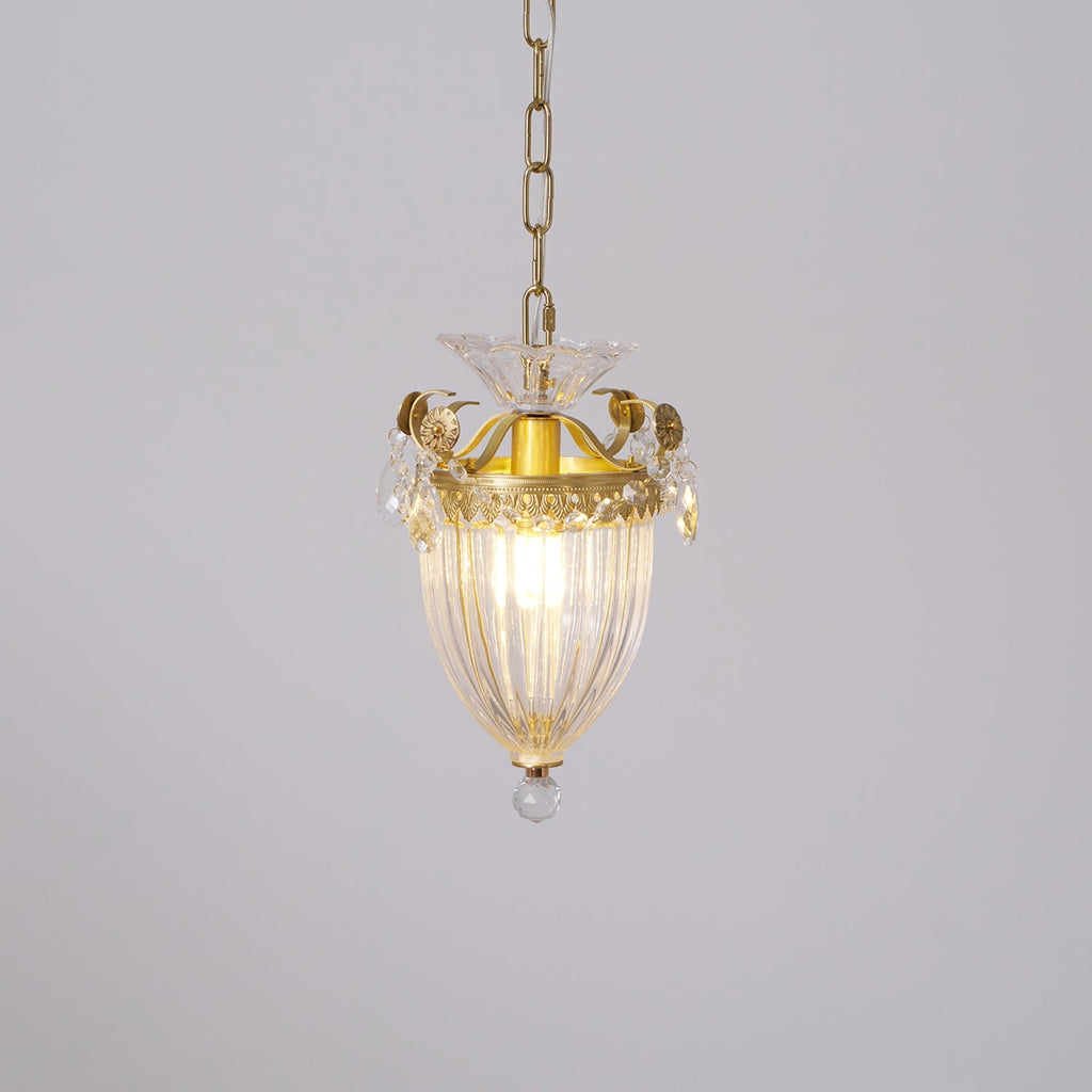 Pendant Lamp Vintage Glamour Crystal Drops Dining Table Accent