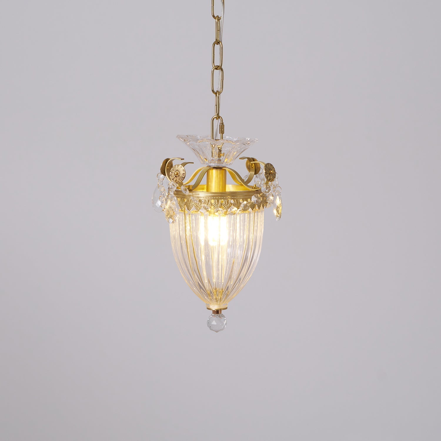 Pendant Lamp Vintage Glamour Crystal Drops Dining Table Accent
