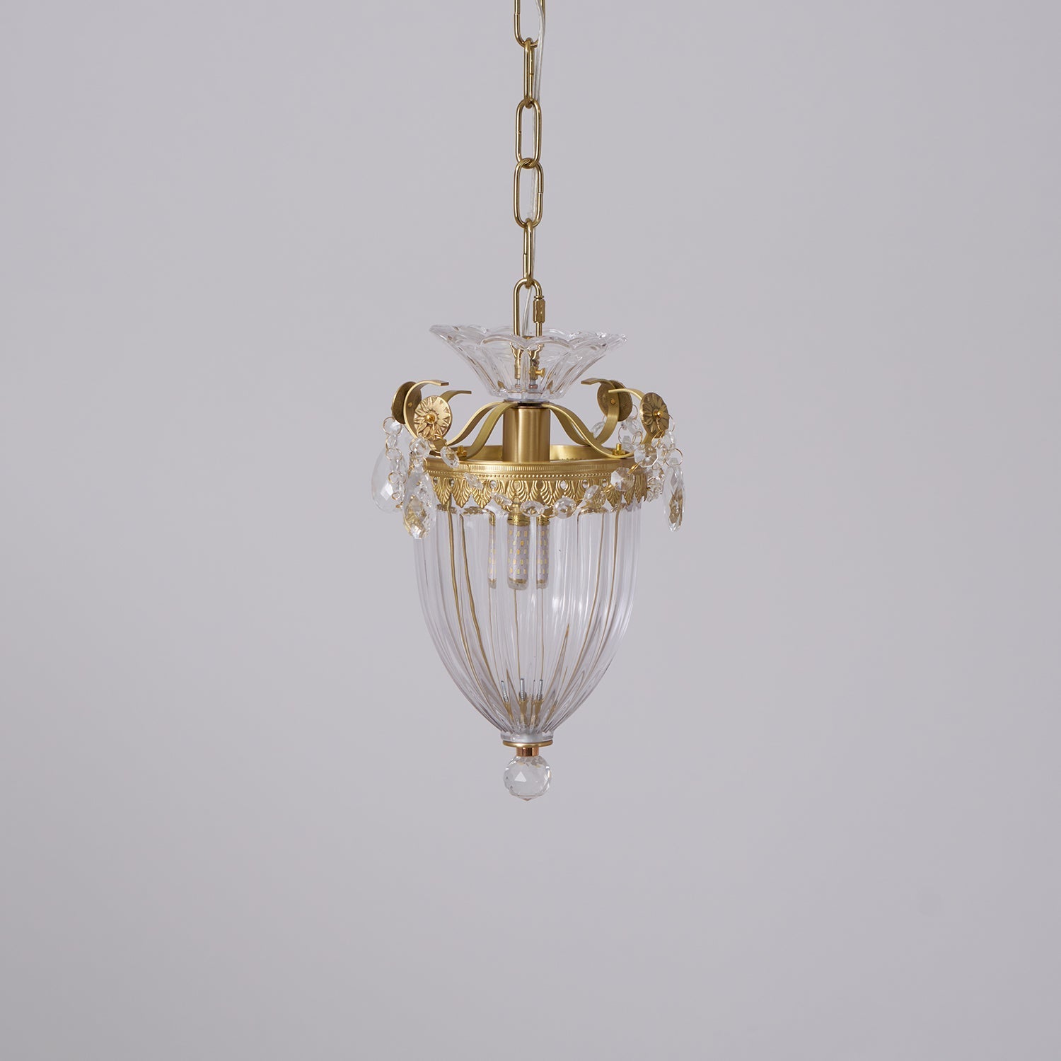 Pendant Lamp Vintage Glamour Crystal Drops Dining Table Accent