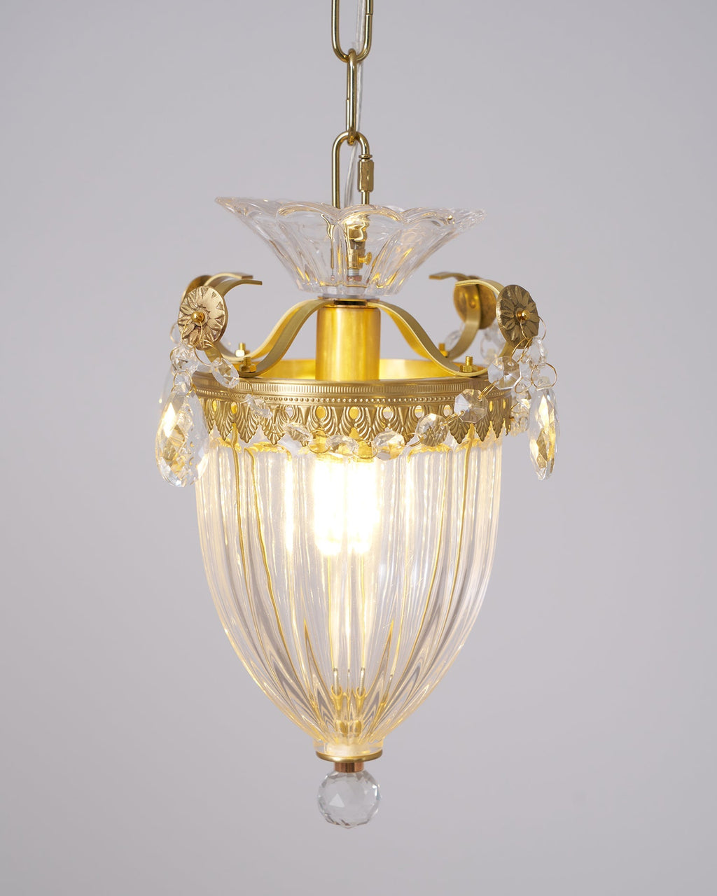 Pendant Lamp Vintage Glamour Crystal Drops Dining Table Accent
