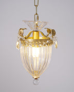 Pendant Lamp Vintage Glamour Crystal Drops Dining Table Accent