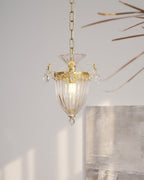 Pendant Lamp Vintage Glamour Crystal Drops Dining Table Accent