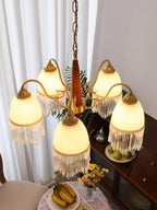 Aurora Chandelier Tassel Glass Vintage