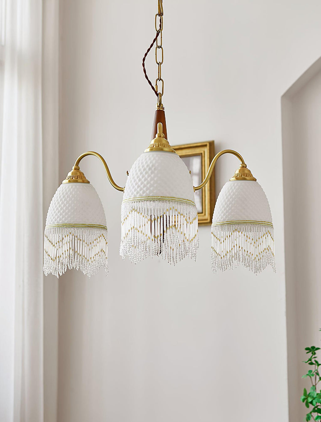 Aurora Chandelier Tassel Glass Vintage