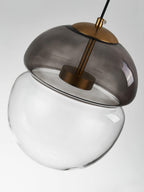 Aged Modern Minimalist Dome Glass Pendant Light