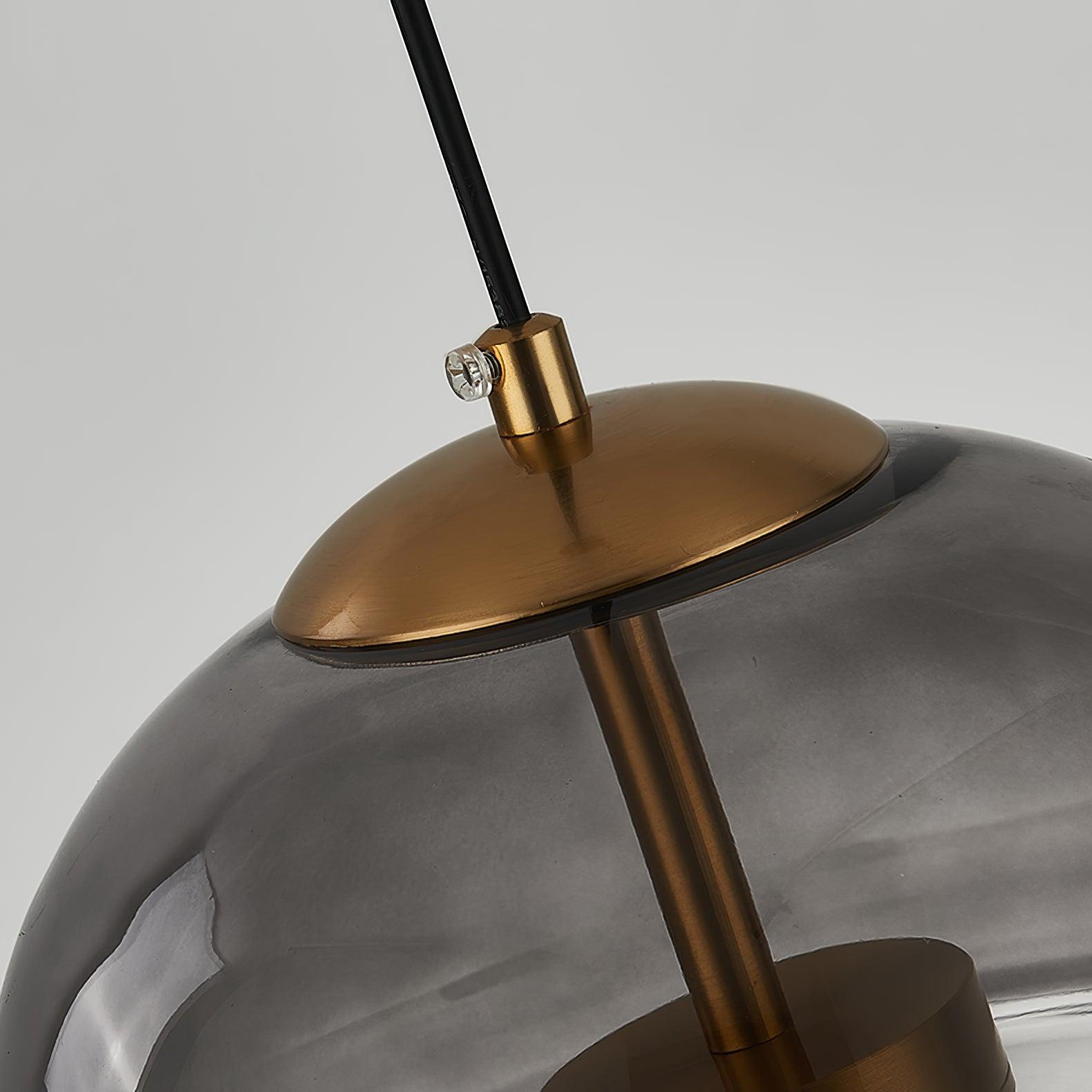 Aged Modern Minimalist Dome Glass Pendant Light
