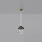 Aged Modern Minimalist Dome Glass Pendant Light