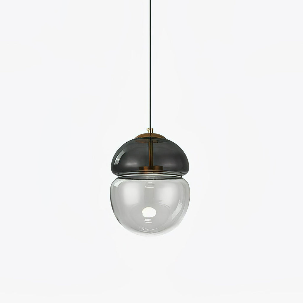 Aged Modern Minimalist Dome Glass Pendant Light