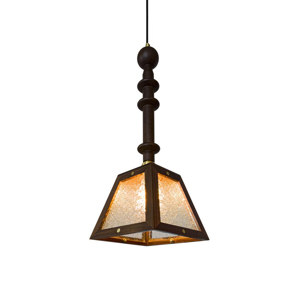 Alsorisra Elegance Vintage Glass Wood Pendant Light