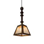 Alsorisra Elegance Vintage Glass Wood Pendant Light