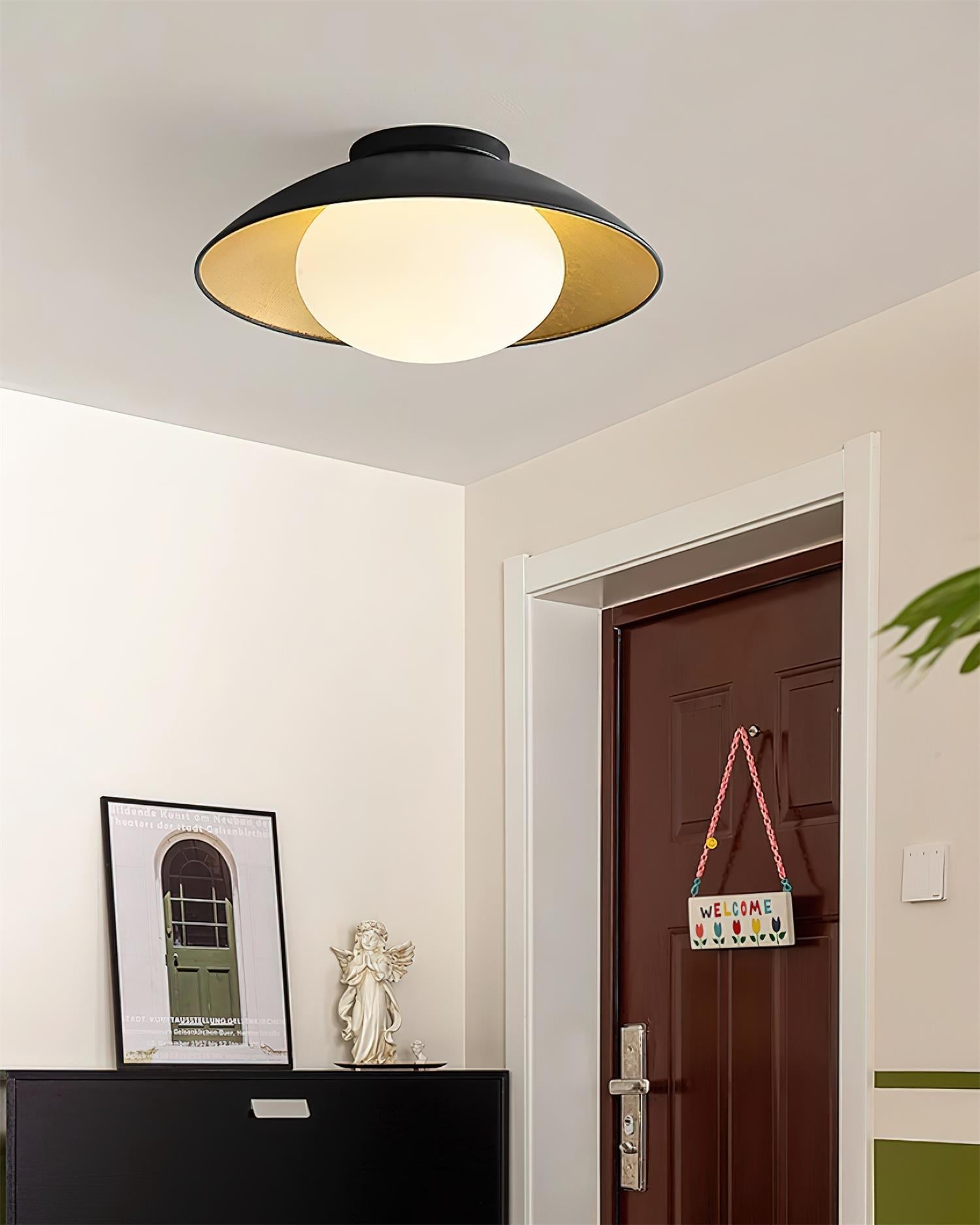 Ceiling Light Canopy Glass Globe Modern Minimalist
