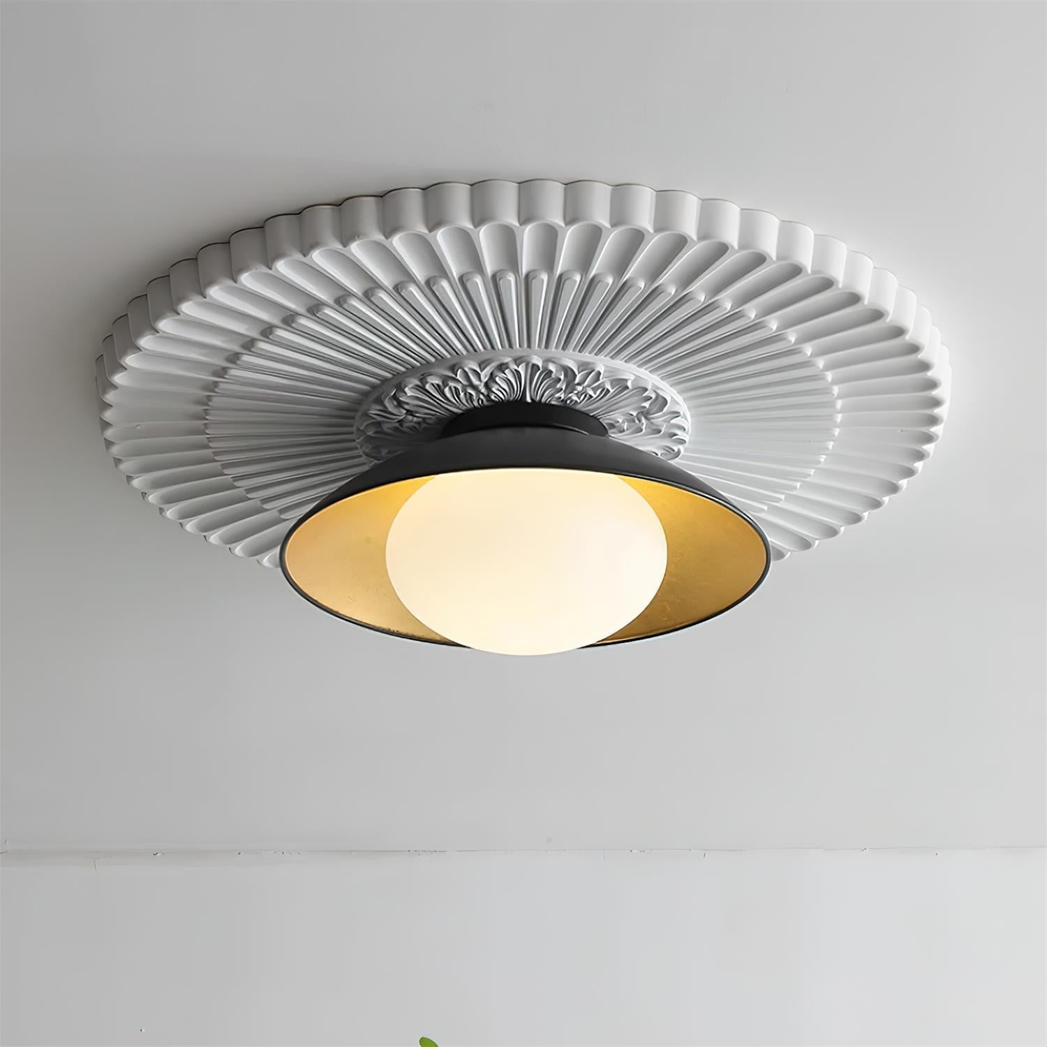Ceiling Light Canopy Glass Globe Modern Minimalist
