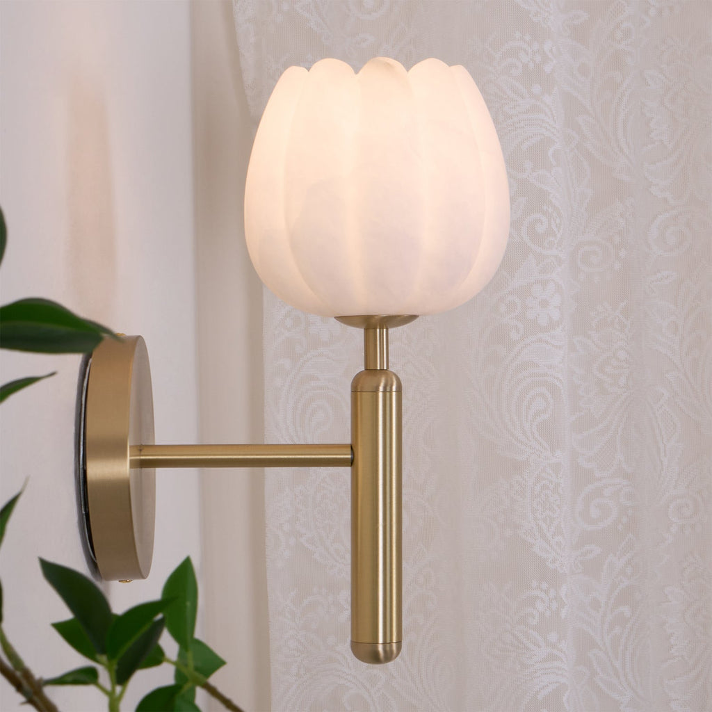 Valentina Alabaster Flowers Wall Lamp - image 14