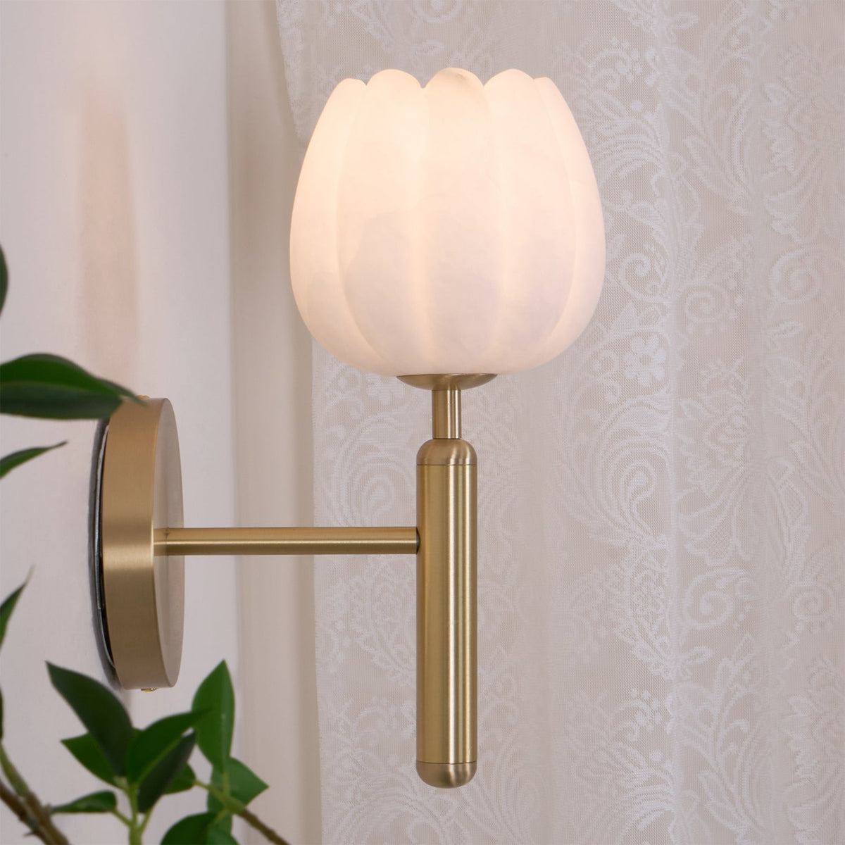 Valentina Alabaster Flowers Wall Lamp - image 14