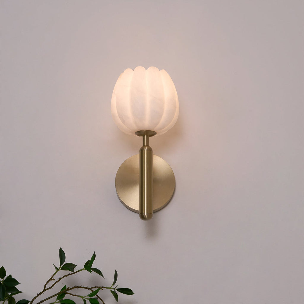 Valentina Alabaster Flowers Wall Lamp - image 15