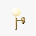Eurzorion Floral Alabaster Brass Wall Light