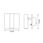 Astra  Micro Square Switched Sconce Spotlight
