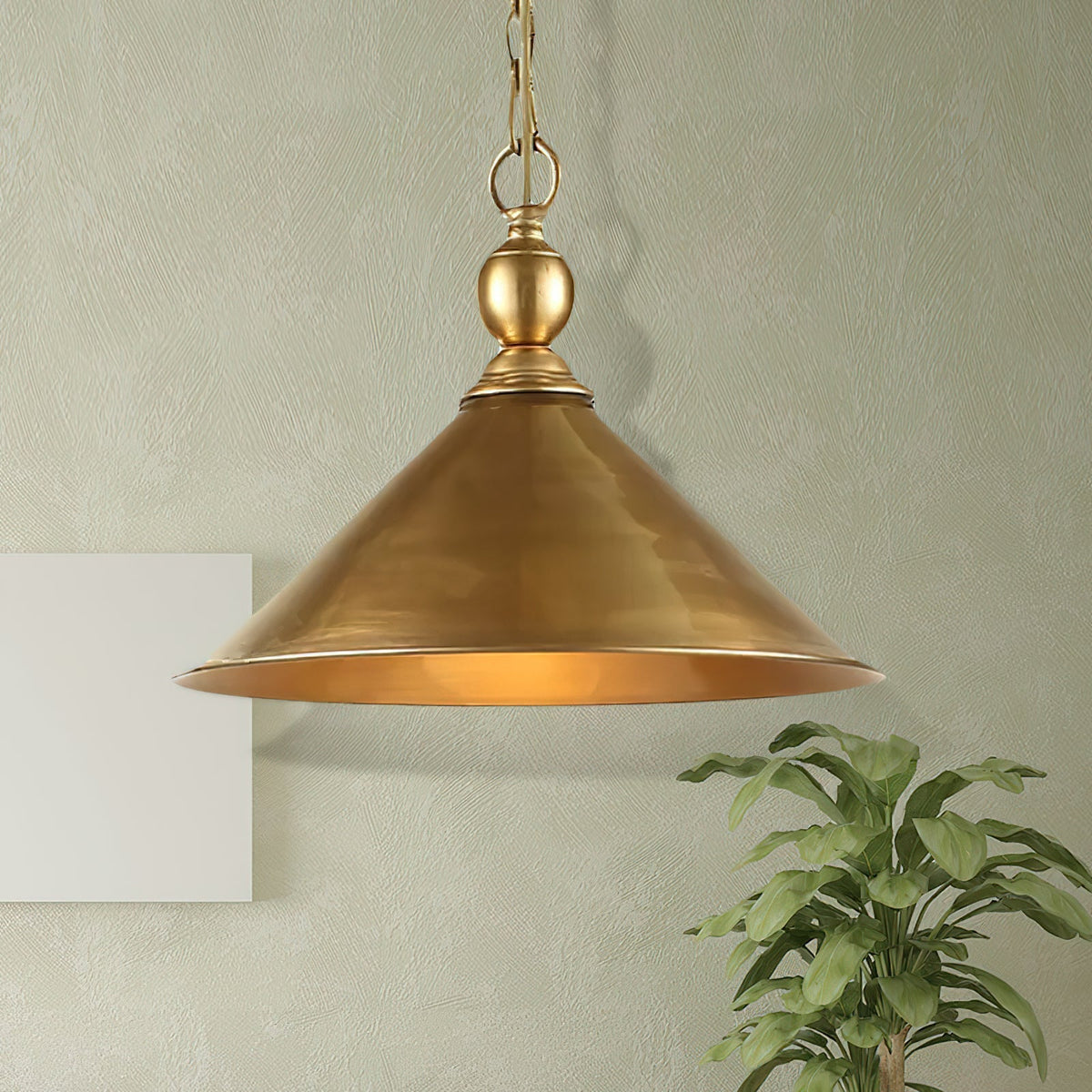 Cemirel Vintage Industrial Brass Pendant Light