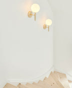 Ilirila Modern Minimalist Brass Glass Wall Light