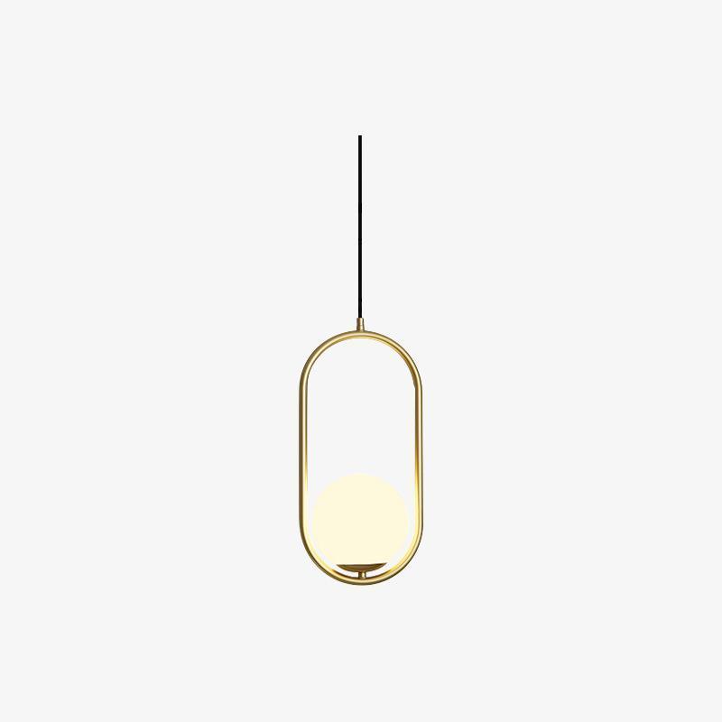Ellipse Contemporary Brass Pendant Light