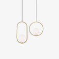 Ellipse Contemporary Brass Pendant Light
