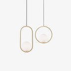 Ellipse Contemporary Brass Pendant Light
