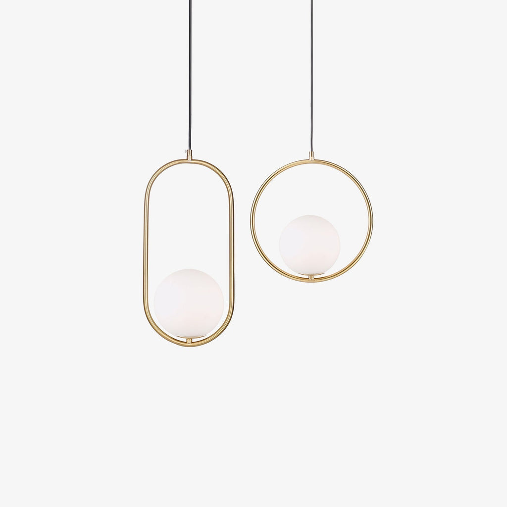 Ellipse Contemporary Brass Pendant Light