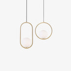 Ellipse Contemporary Brass Pendant Light