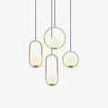 Lustra Pendant Lamp Brass Modern Ring