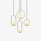 Lustra Pendant Lamp Brass Modern Ring